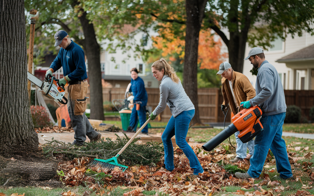 Landscaping jobs near me with workers designing and maintaining gardens.