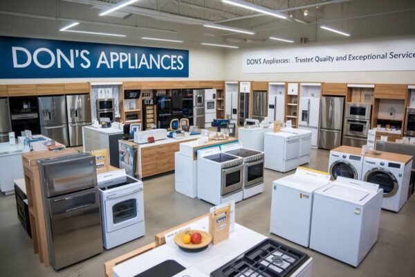 Modern kitchen with top-quality appliances from Don's Appliances.