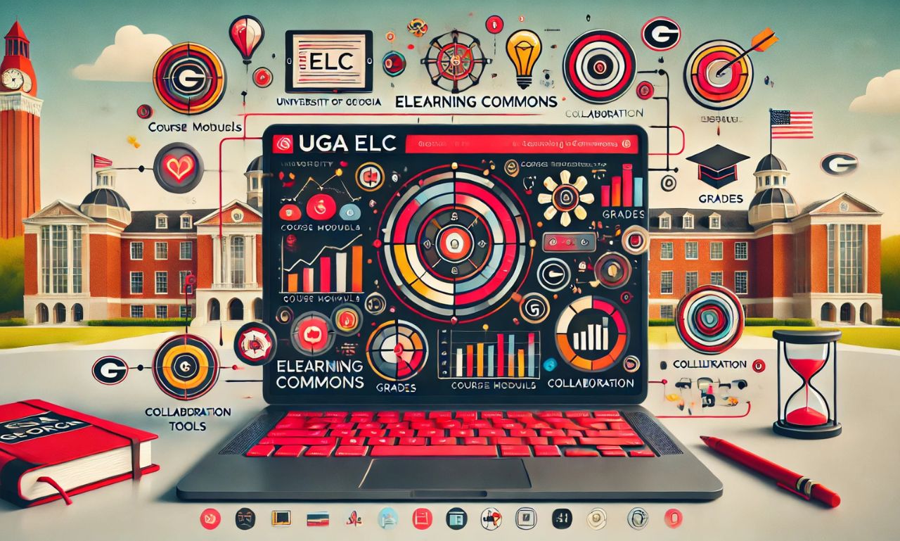 The UGA ELC interface showcasing online learning tools and academic resources.